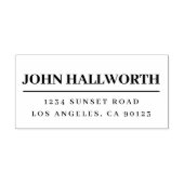 Modern naam en retouradres rubberstempel (Afrduk)