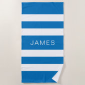 Modern naam: Franse blauwe stripper Strandlaken (Voorkant)