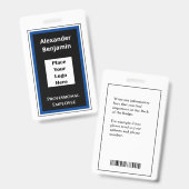 Modern naam logo streepjescode ID van werknemer Badge (Voor- en achterkant)