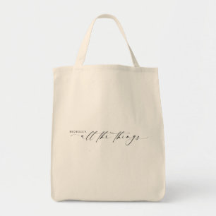 Modern naamscript voor Bridesmaid Alles Tote Bag