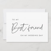 Modern Naar mijn beste vriend op mijn trouwdagkaar Kaart (Voorkant)