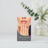 Modern Nail Artist Grey Visitekaartje (Staand voorkant)