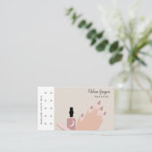 Modern Nail Artist Logo Reward Visitekaartje (Staand voorkant)