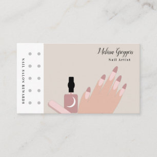 Modern Nail Artist Logo Reward Visitekaartje