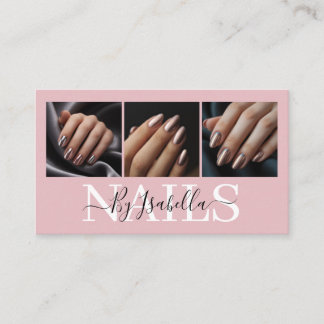 Modern Nail Artist Photo Typography Visitekaartje