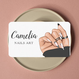 Modern Nail Artist Salon QR Code Visitekaartje