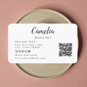 Modern Nail Artist Salon QR Code Visitekaartje