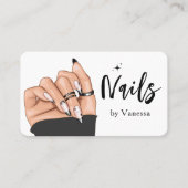 Modern Nail Artist Salon QR Code Visitekaartje (Voorkant)