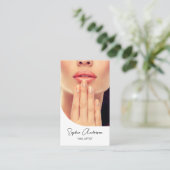 Modern Nail Artist White Visitekaartje (Staand voorkant)