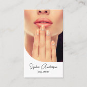 Modern Nail Artist White Visitekaartje (Voorkant)