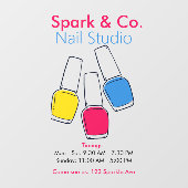 Modern Nail Bar | Colorful Nail Studio Raamsticker (Vel)