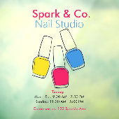 Modern Nail Bar | Colorful Nail Studio Raamsticker (Vel 3)