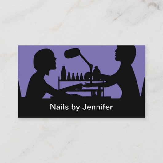 Modern Nail Manicure Appointment Visitekaartjes (Voorkant)