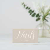 Modern Nail Salon Typography Script  Visitekaartje (Staand voorkant)