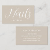 Modern Nail Salon Typography Script  Visitekaartje (Voorkant / Achterkant)