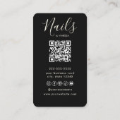 Modern Nail Studio Red Blue Manicurist Artist Visitekaartje (Achterkant)