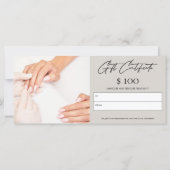 Modern Nail Tech Beauty Salon Gift Kaart (Achterkant)