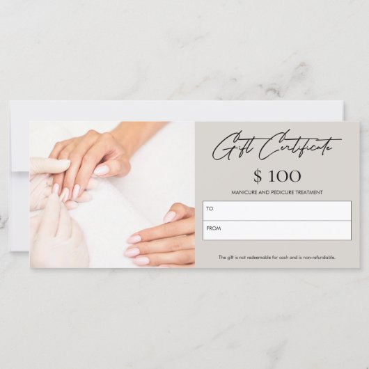 Modern Nail Tech Beauty Salon Gift Kaart (Achterkant)