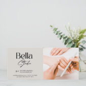 Modern Nail Tech Beauty Salon Gift Kaart (Staand voorkant)