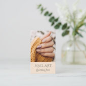 Modern Nail Tech Foto Visitekaartje (Staand voorkant)