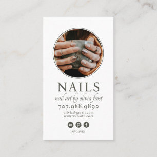Modern Nail Tech Foto Visitekaartje