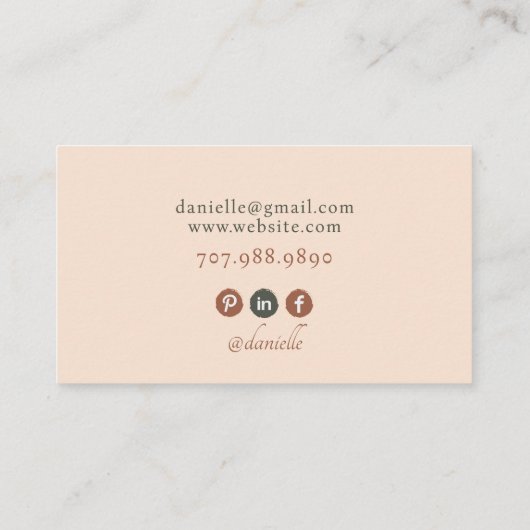 Modern Nail Tech Foto Visitekaartje (Achterkant)