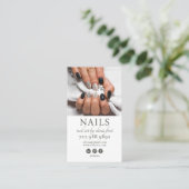 Modern Nail Tech Foto Visitekaartje (Staand voorkant)