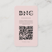 Modern Nail Tech Lash Stylist Roze Visitekaartje Contactkaartje (Achterkant)