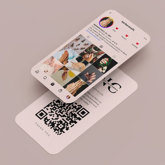 Modern Nail Tech Lash Stylist Roze Visitekaartje Contactkaartje