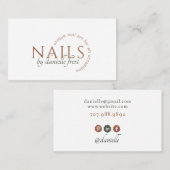 Modern Nail Tech Visitekaartje (Voorkant / Achterkant)