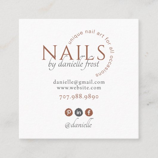 Modern Nail Tech Visitekaartje (Voorkant)