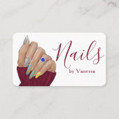 Modern Nail Technician Personal Branding Chic Visitekaartje (Voorkant)