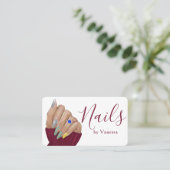 Modern Nail Technician Personal Branding Chic Visitekaartje (Staand voorkant)