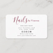 Modern Nail Technician Personal Branding Chic Visitekaartje (Achterkant)