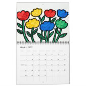 Modern Naive Floral Art Calendar Kalender (Mar 2027)