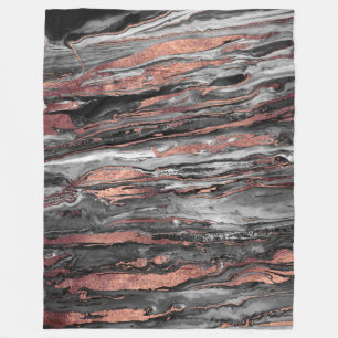 Modern nam gouden samenvatting marbleized verf toe fleece deken