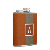 Modern namaak leer monogram oranje heupfles (Rechts)