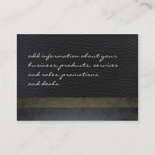 Modern namaakleer II met chic textuur Visitekaartje (Achterkant)