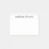 Modern Name Grey Post-it® Notes (Voorkant)