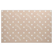 Modern Name Khaki Sand Beige Polka Dot Stof (Fat Quarter)