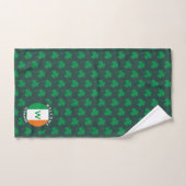 Modern Name Monogram Irish Flag Shamrock Bad Handdoek (Handdoek)