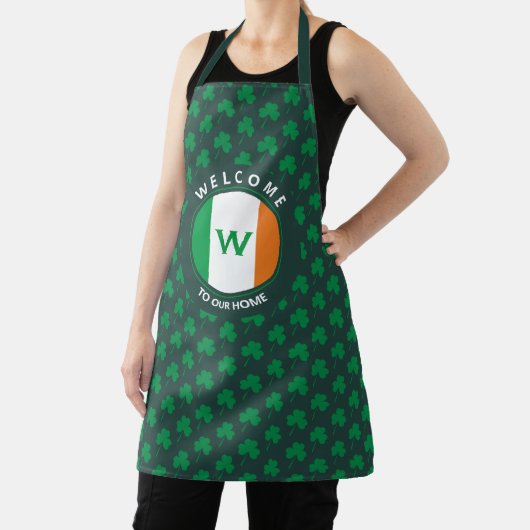 Modern Name Monogram Irish Flag Shamrock Schort (Insitu)