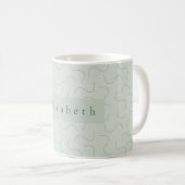 Modern Name Mug Sage Green Koffiemok (Voorkant rechts)