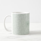 Modern Name Mug Sage Green Koffiemok (Links)