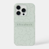 Modern Name Sage Green iPhone Hoesje (Achterkant)