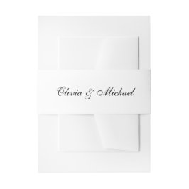 Modern Name Script Wedding Uitnodigingen Wikkel
