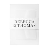 Modern Names Wedding Uitnodigingen Wikkel (Voorkant Voorbeeld)