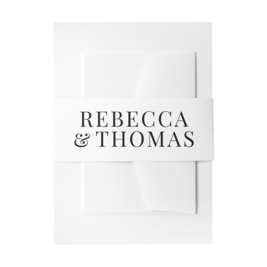 Modern Names Wedding Uitnodigingen Wikkel (Voorkant Voorbeeld)