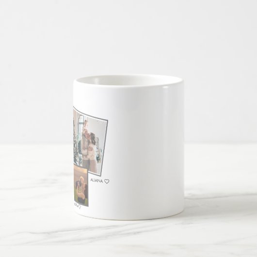 Modern Nana Script | Foto-collage voor kleinkinder Koffiemok (Center)