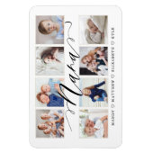 Modern Nana Script | Foto-collage voor kleinkinder Magneet (Verticaal)